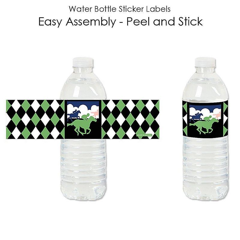 Big Dot of Happiness Kentucky Horse Derby - Horse Race Party Water Bottle Sticker Labels - Set of 20, 2 of 6