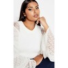 Women's Plus Size Estelle Sweater - cream | CITY CHIC - 4 of 4