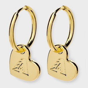 Bijoux Sport by Luv Aj MLB Gold Logo Heart Hoop Earrings - 1 of 3