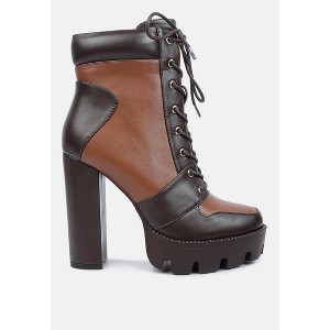 Moos Block Heel Lace Up Boots - 1 of 4