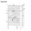GDFStudio Joshua Modern 20" Wood Small Bathroom Vanity with Sink and Tilt-Out Drawer - 4 of 4