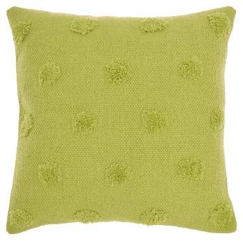 Mina Victory Life Styles Tufted Dots Solid Indoor Throw Pillow 18x18
