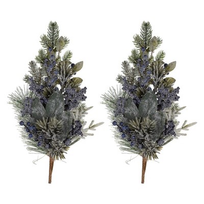 Melrose Blueberry Pine Spray (Set of 2)