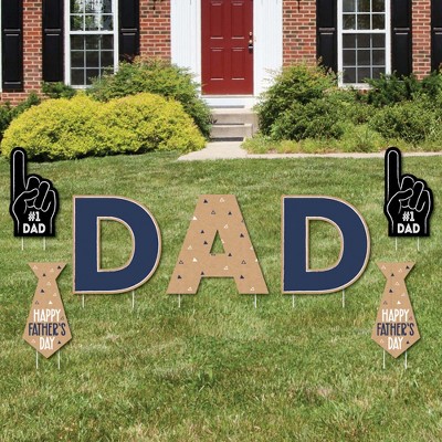 Big Dot of Happiness My Dad is Rad - Yard Sign Outdoor Lawn Decorations - Happy Father's Day Yard Signs - Dad