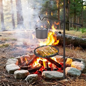 Garvee Heavy Duty Steel Over Fire Campfire Grill with Carrying Bag for Outdoor Open Flame Cooking and BBQ - 1 of 4