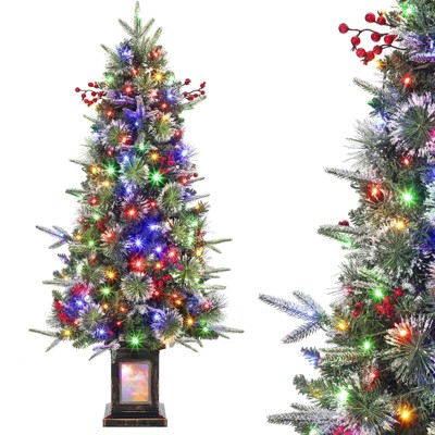 Christmas Tree with 78 Multi-Color  Lights, 3 Ft Pre-Lit Artificial Christmas Decoration