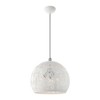 Livex Lighting Chantily 3 - Light Pendant in  White/Brushed Nickel - 4 of 4