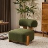 MAYEERTY 27.25" Modern Boucle Lounge Chair, Solid Wood Frame Rolled Backrest Soft Durable Upholstery, Living Room Bedroom Office - 2 of 4