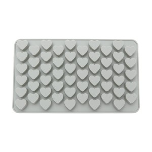 Unique Bargains Chocolate Mould 55-Cavity Mini Heart Candy Mould Hand Wash 7.2"x4.29"x0.51" 1 Pc - 1 of 4