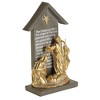 Dicksons Holy Family Christmas Story Grey and Gold Tone 9.75 Inch Resin Tabletop Figurine - 2 of 2