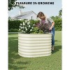 2PCS Galvanized Raised Garden Beds 4x2x2 FT, Beige, Self-Watering Metal Planters, Oval Decorative Raised Beds, Beige - 4 of 4