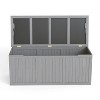 Cesicia Outdoor Wooden Deck Box, for Patio Furniture Cushions, Pool Toys & Garden Tools - 3 of 4