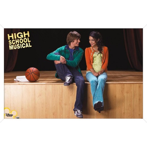 Trends International High School Musical Audition Framed Wall Poster Prints White Framed Version 14 725 X 22 375 Target