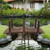 Outsunny 5 ft Wooden Garden Bridge Arc Footbridge with Metal Chain Railings & Solid Fir Construction, Carbonized - 3 of 4