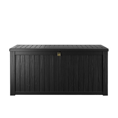 Wooakway 180 Gallon Waterproof All-Weather Storage Box Deck Box Indoor and Outdoor Use