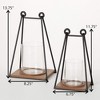 11.75" & 13.75" Triangular Wire Frame Lanterns - Set of 2, Multicolor - 4 of 4