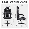 Ergonomic Massage Gaming Chair with Lumbar Support, Reclining Swivel Computer Chair with Footrest & Headrest for Home Office-Cuddlewood - 4 of 4