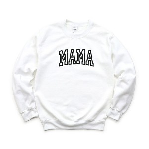 Simply Sage Market Women's Graphic Sweatshirt Embroidered Mama- White Embroidery - 1 of 3
