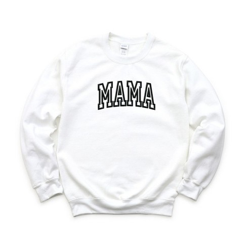 Simply Sage Market Women s Graphic Sweatshirt Embroidered Mama 2XL White