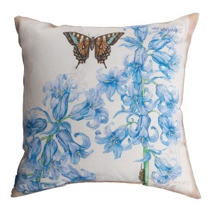 18x18 Inch Bluebells Botanical Climaweave Pillow for Sofa or Bed by Manual Woodworkers and Weavers - 1 of 3
