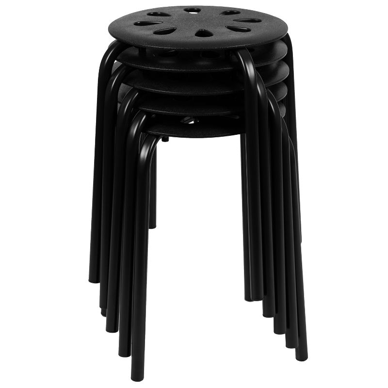 Emma and Oliver Plastic Nesting Stack Stools - School/Office/Home, 17.5"Height (5 Pack), 1 of 10