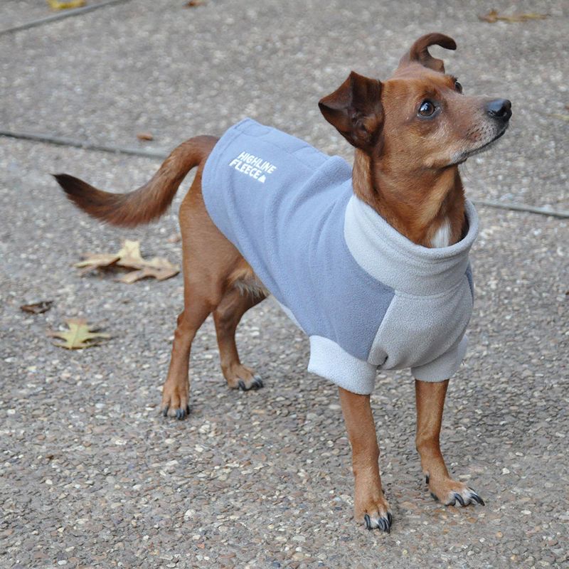 Doggie Design Highline Fleece Two Tone Dog Coat - Gray, 2 of 5