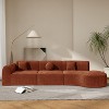 Christopher Knight Home Ilka 140" Modern Fully Compressed Sponge 5 Seater Curved Sectional Sofa - 2 of 4