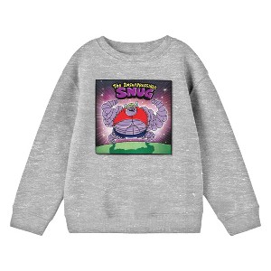 Dog Man The Insuppressible Snug Youth Heather Gray Crew Neck Sweatshirt - 1 of 2
