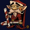 Junior's Design By Humans The Candy Cane Elf By HawksAerie T-Shirt - 2 of 3