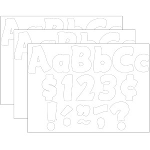 Teacher Created Resources® White Funtastic 4" Letters Combo Pack, 208 Per Pack, 3 Packs - 1 of 2