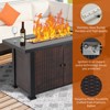 44" Steel Gas Fire Pit Table, 50K BTU w/ Cover, Rattan & Steel, Black - 4 of 4