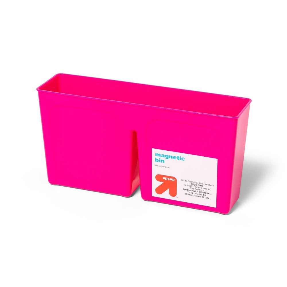 Magnetic Storage Bin 7.83"x 2.08" Pink - up & up™