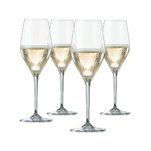 Spiegelau Prosecco Wine Glasses Set of 4 - Crystal, Classic Stemmed, Dishwasher Safe, Professional Quality Wine Glass Gift Set - 9.1 oz, Clear - 1 of 4