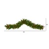 Nearly Natural 6-ft Christmas Pine Artificial Garland with 50 Warm White LED Lights and Berries - 2 of 3