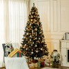 FURNIinspire Artificial Trees Tall Prelit Christmas Tree Indoor Christmas Decorations For Living Room, Christmas Vibe, Black, 47.3"*47.3"*88.5" - 2 of 4