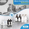 Attop White 5-Pack Rust-Resistant Stainless Steel Large Capacity Shower Shelves - No Drilling or Gluing Required Bathroom Storage Racks - 3 of 4