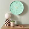 REGALWOVEN Plastic Classic Simple Battery Powered Silent Wall Clock 12 x 12 x 1.8 Inches - 2 of 4
