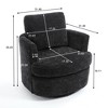 Lyngins Swivel Accent Chairs with Backrest,Upholstered Swivel Barrel Chairs,Sofa Chairs for Bedroom,Living Room - 3 of 4