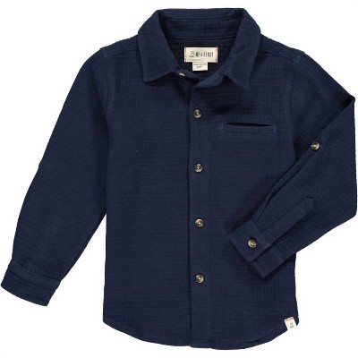 Boy's Atwood Waffle Long Sleeve Woven Collared Shirt - ME & HENRY