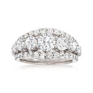 Ross-Simons 3.00 ct. t.w. Diamond Multi-Row Ring in 14kt White Gold - 1 of 4