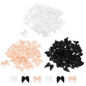 Unique Bargains Fabric DIY Gift Packaging Accessories Satin Mini Ribbon Bows 150 Pcs - 1 of 4