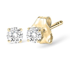 Haus of Brilliance 14K Gold 1/2 Cttw Round Lab Grown Diamond Solitaire Stud Earrings - 1 of 4