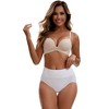 INSPIRE CHIC Women's High Waist Tummy Slimming Elastic Waistband Briefs Breathable Butt Lifter Underwear - 4 of 4