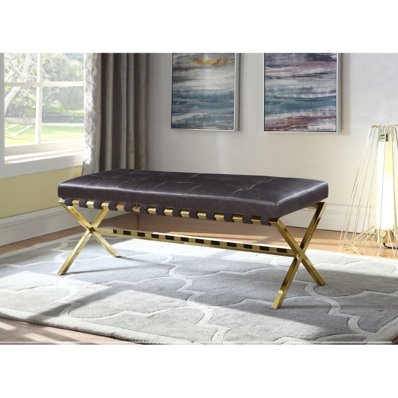Iconic Home Tufted Modern Bench, Mera, 4 of 9