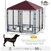 55'' Outdoor Dog Kennel with Roof,Heavy Duty Walk-in Dog Playpen with UV and Water Resistant Canopy–LAOTIES - 2 of 4