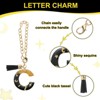 Unique Bargains Resin Lightweight Decorative Tassel Keychain Handle Charm Black with Gold Foil 1 Pc - 3 of 4