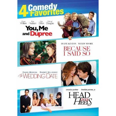 Comedy Favorites 4-Film Collection: You Me and Dupree / Because I Said So / The Wedding Date / Head Over Heels (DVD)(2021)