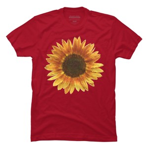 Men's Design By Humans Sunflower By Maryedenoa T-Shirt - 1 of 4
