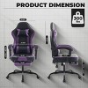 Swivel Ergonomic Massage Gaming Chair with Footrest,Height Adjustable Reclining Computer Chair -The Pop Home - 4 of 4