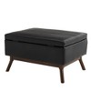 CAVINAS Storage Ottoman Bench, Mid-century Modern Square storage bench, Assembled, Suitable for living room, Entryway and Family Room - 4 of 4